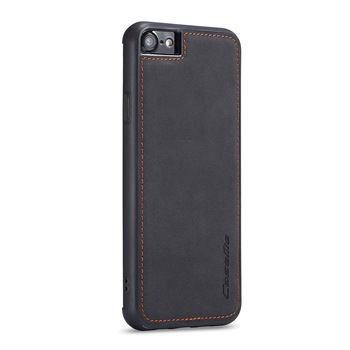 Husa iPhone SE 2 (2020), iPhone 8, iPhone 7, iPhone 6, 6s, CaseMe, slim piele, tip back cover, textura catifelata, Negru Husa iPhone SE 2 (2020), iPhone 8, iPhone 7, iPhone 6, 6s, CaseMe, slim piele, tip back cover, textura catifelata, Negru