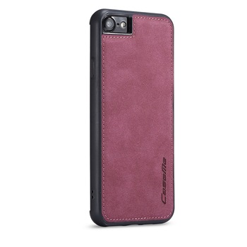 Husa iPhone SE 2 (2020), iPhone 8, iPhone 7, iPhone 6, 6s, CaseMe, slim piele, tip back cover, textura catifelata, Visiniu Husa iPhone SE 2 (2020), iPhone 8, iPhone 7, iPhone 6, 6s, CaseMe, slim piele, tip back cover, textura catifelata, Visiniu