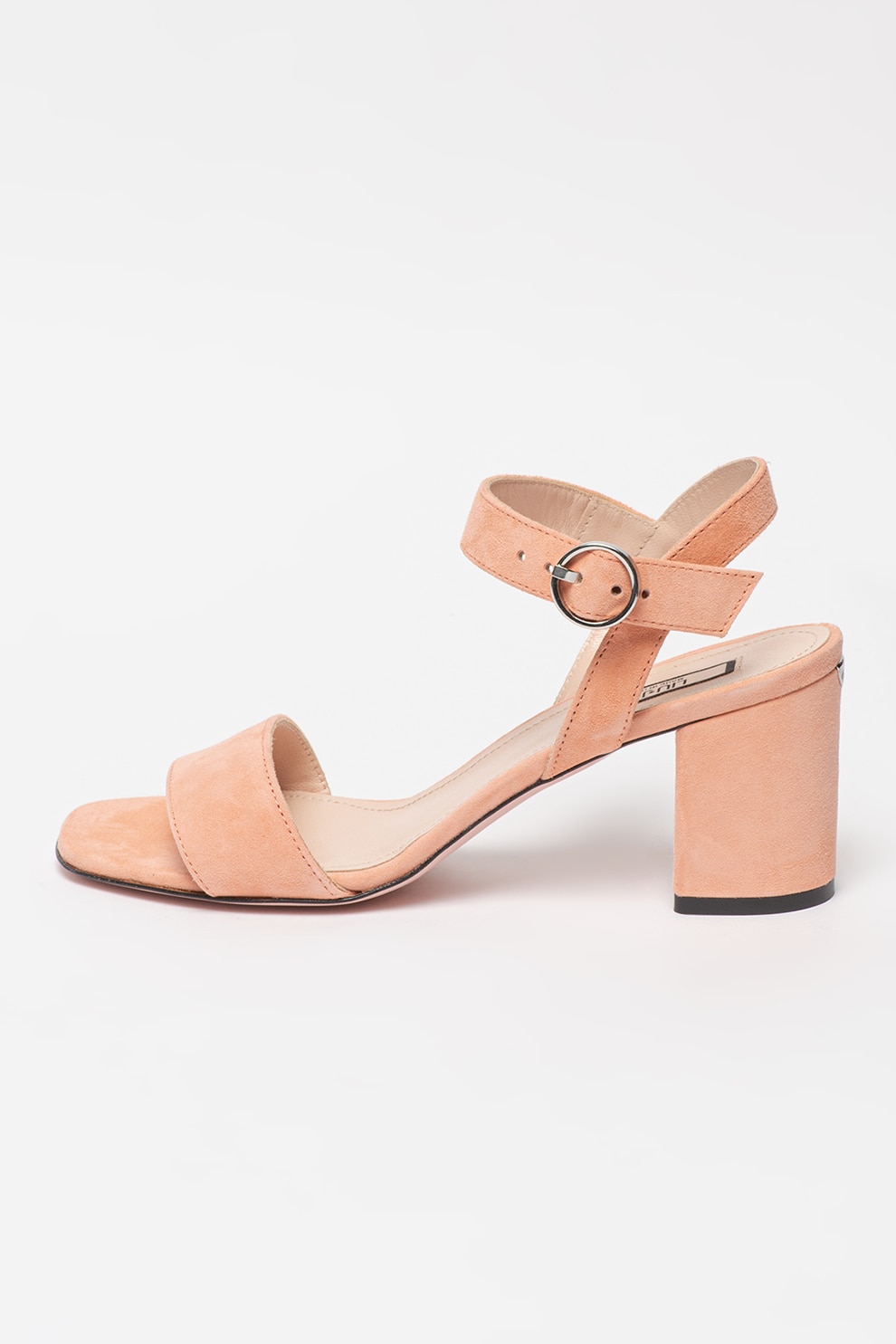 Liu Jo, Sandale din piele nabuc cu toc masiv