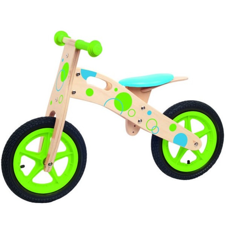Дървено колело за баланс Woody с надуваеми гуми