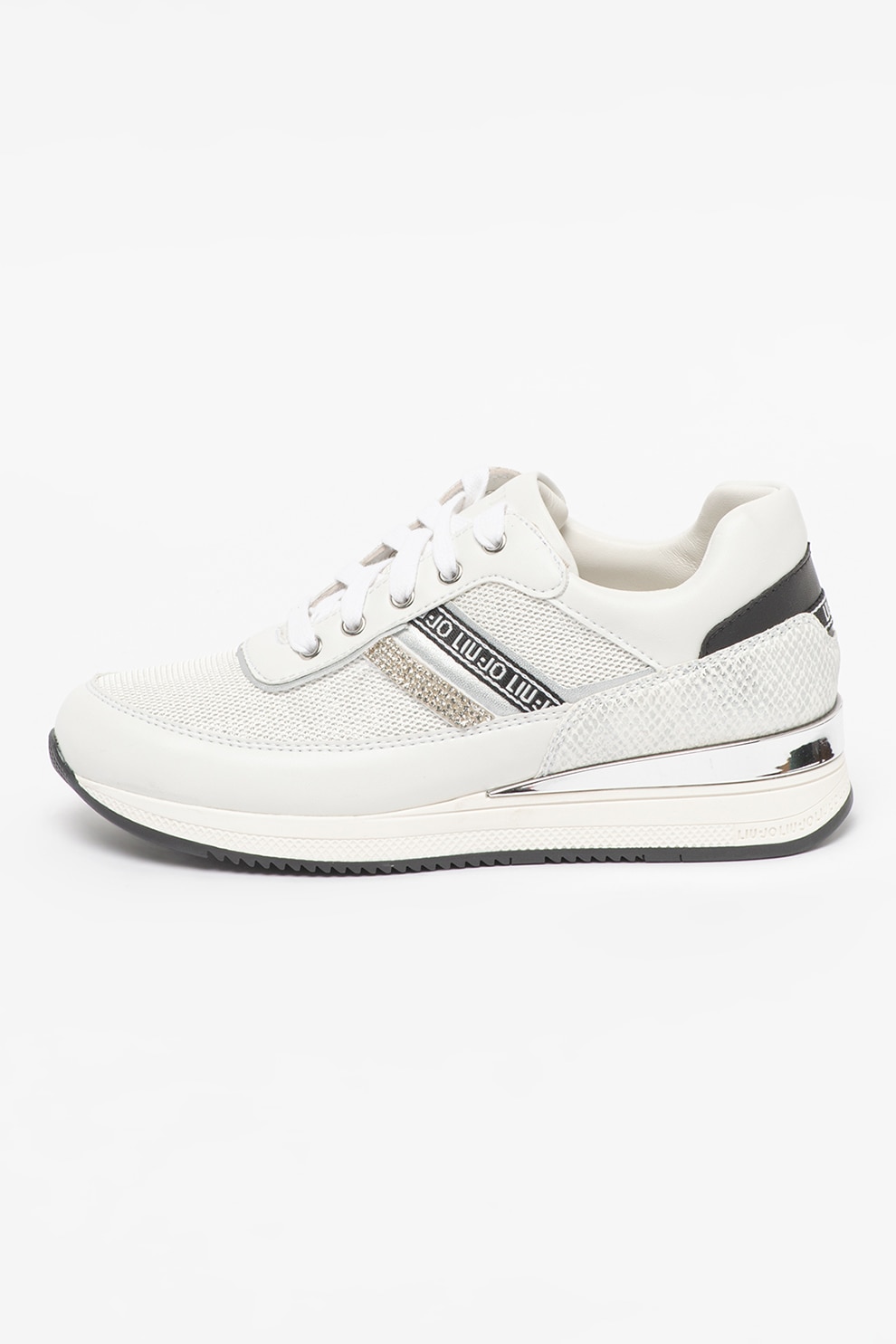 Liu Jo, Pantofi sport cu strasuri si insertie cu model tip piele de sarpe