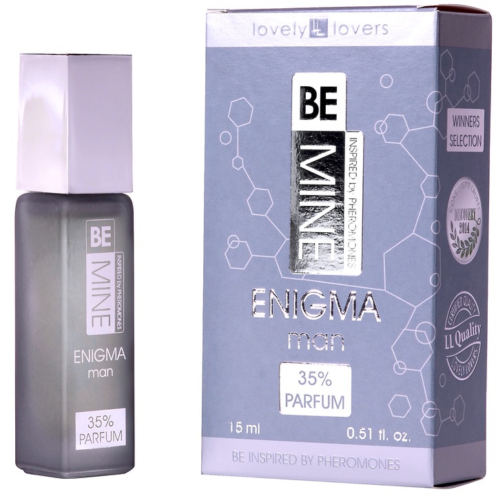 Lovely Lovers BeMINE ENIGMA prémium parfüm férfiaknak, feromonnal, 15 ml