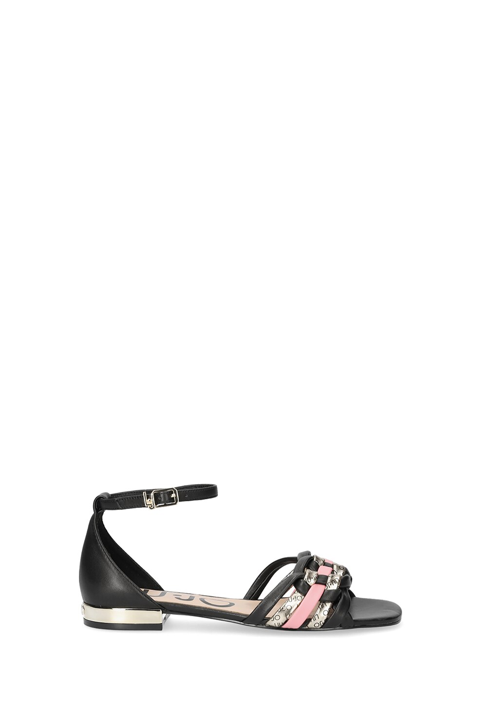 Liu Jo, Sandale cu bareta pe glezna, detalii tip plasa si garnituri de piele