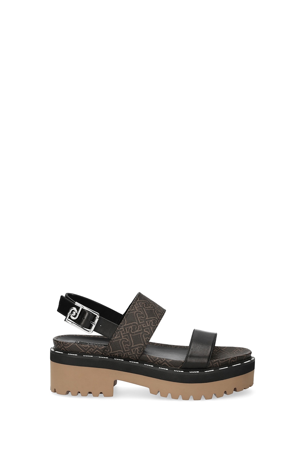 Liu Jo, Sandale slingback de piele si piele ecologica