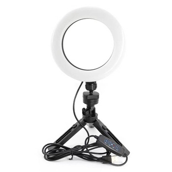 Lampa circulara, Ring Light, MakeUp, diametru 16cm, 3 moduri de lumina, 10 trepte reglaj, trepied inclus si adaptor metalic, lumina naturala/rece/calda Lampa circulara, Ring Light, MakeUp, diametru 16cm, 3 moduri de lumina, 10 trepte reglaj, trepied inclus si adaptor metalic, lumina naturala/rece/calda
