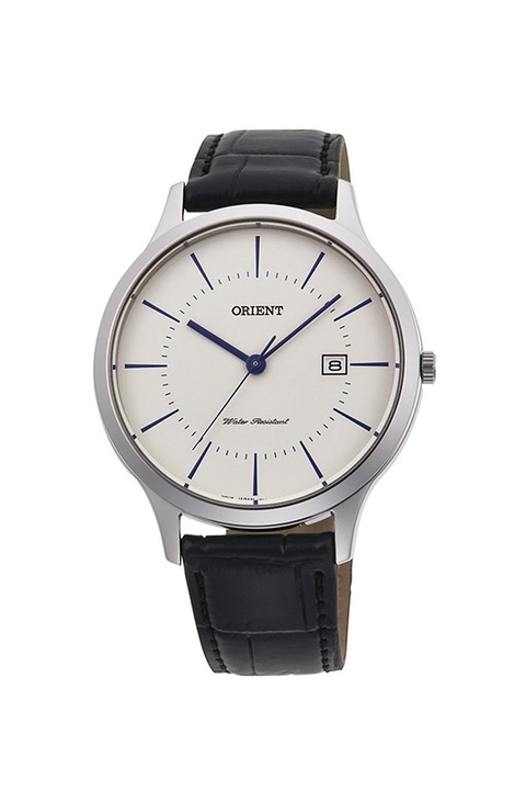 ORIENT, Часовник с кожена каишка, Черен / Сребрист