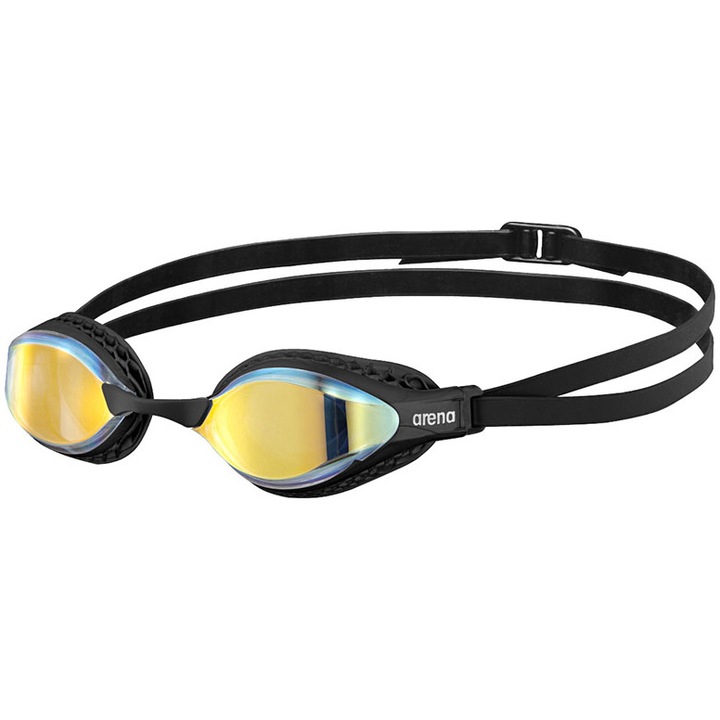 Ochelari inot Arena Airspeed Mirror, unisex, Yellow Cooper-Black