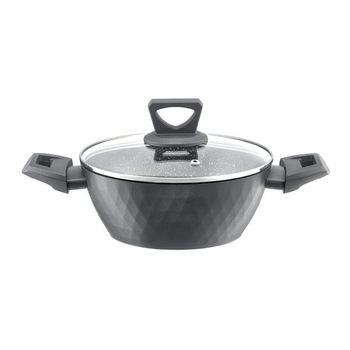 Oala cu capac Ambition 24cm cu Invelis Qualum Basic Stone Edition - Diamond Oala cu capac Ambition 24cm cu Invelis Qualum Basic Stone Edition - Diamond