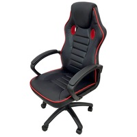 Scaun gaming Arka Chairs B17 rosu, piele anti transpiratie, perforata, ecologica