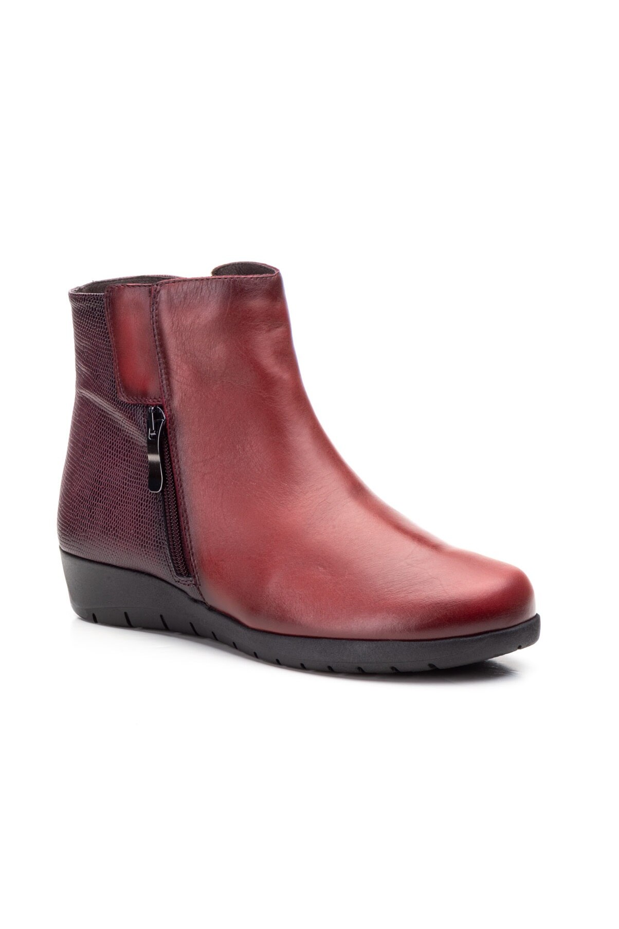 Ghete Piele Gravata Jam 7740 Bordo, Bordo