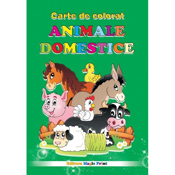 Animale domestice. Carte de colorat