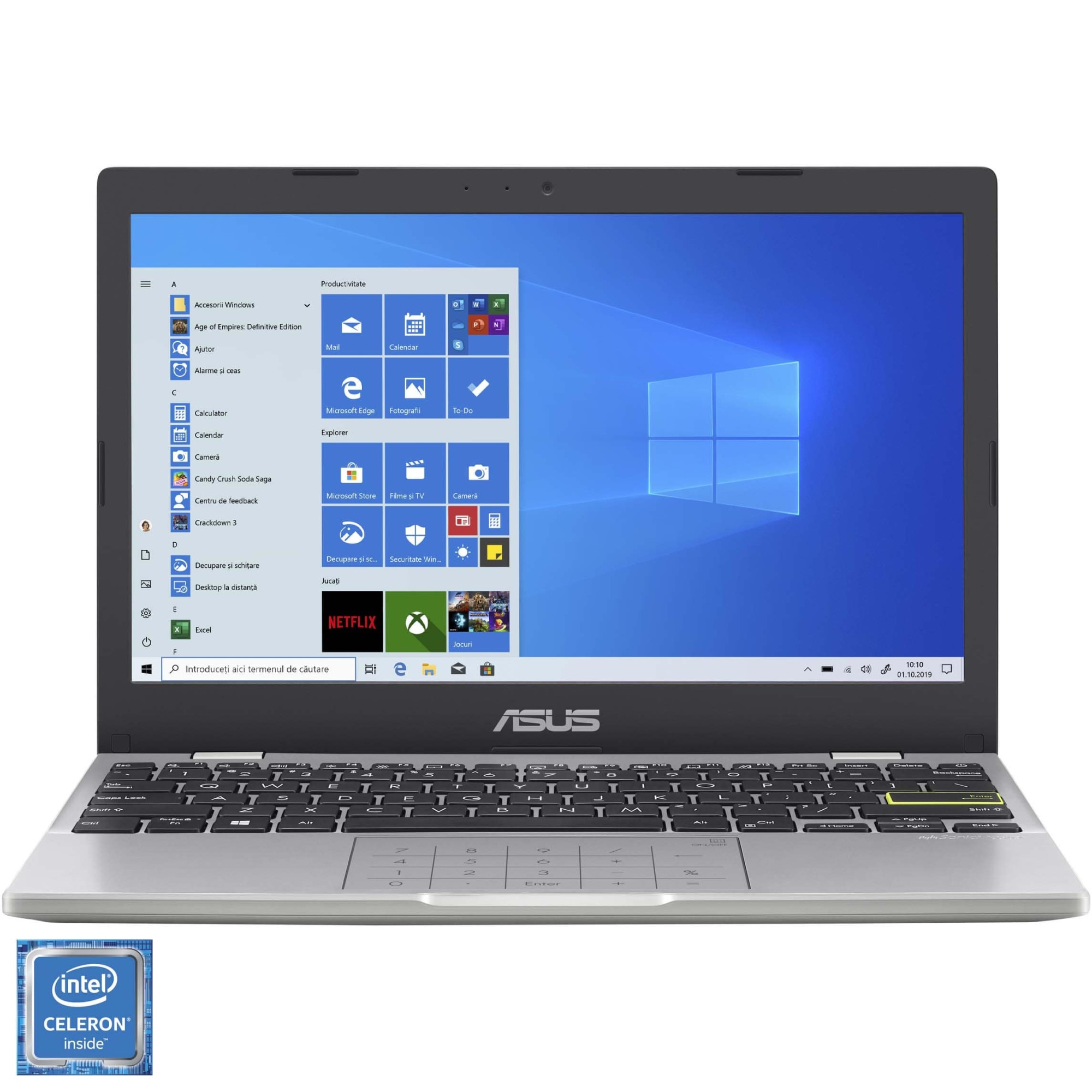 Laptop ultraportabil ASUS E210MA cu procesor Intel® Celeron® N4020