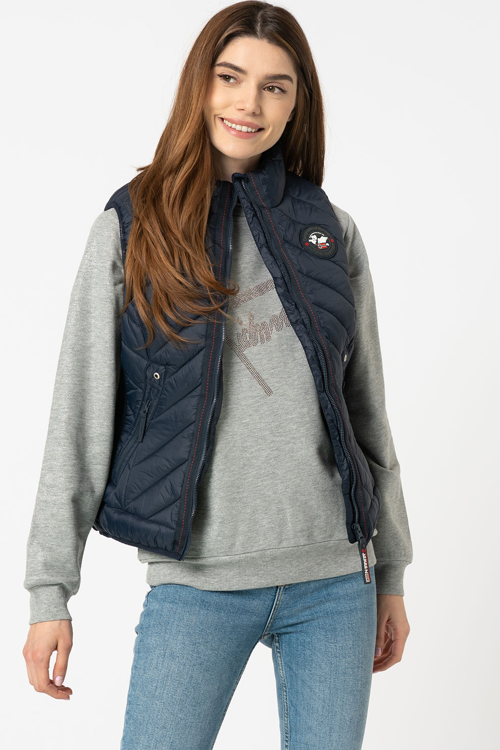 Geographical Norway, Vesta cu vatelina subtire Vaurea, Bleumarin