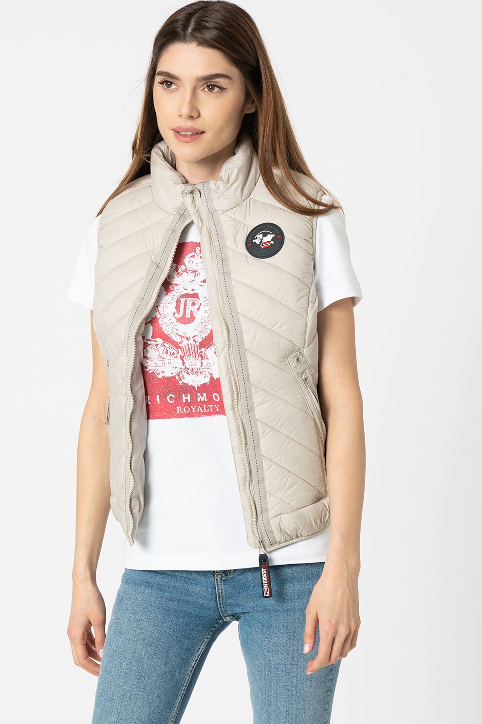 Geographical Norway, Vesta cu vatelina subtire Vaurea, Gri deschis