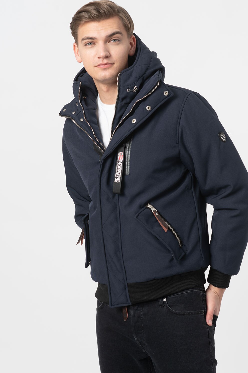 Geographical Norway, Geaca cu vatelina Alexis, Bleumarin, L - eMAG.ro