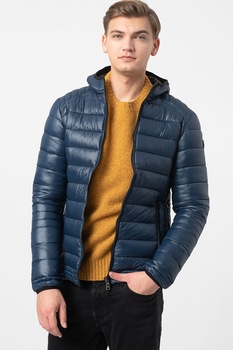 Geographical Norway, Geaca matlasata cu gluga Abou, Bleumarin Geographical Norway, Geaca matlasata cu gluga Abou, Bleumarin