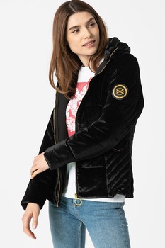 Geographical Norway, Geaca usoara cu vatelina si aspect catifelat Aulimpi, Negru/Auriu Geographical Norway, Geaca usoara cu vatelina si aspect catifelat Aulimpi, Negru/Auriu