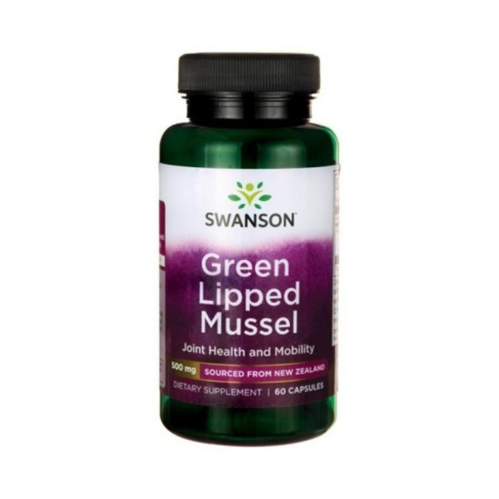 Swanson Green Lipped Mussel - Scoica cu cochilie verde 500 mg 60 Capsule1182