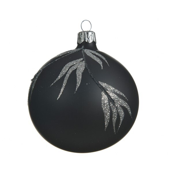 Glob - Branch Leaf - Black, Negru, Sticla