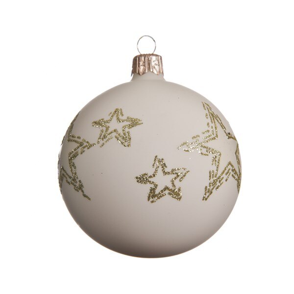 Glob - Shiny Star - Wool White, Auriu, Sticla