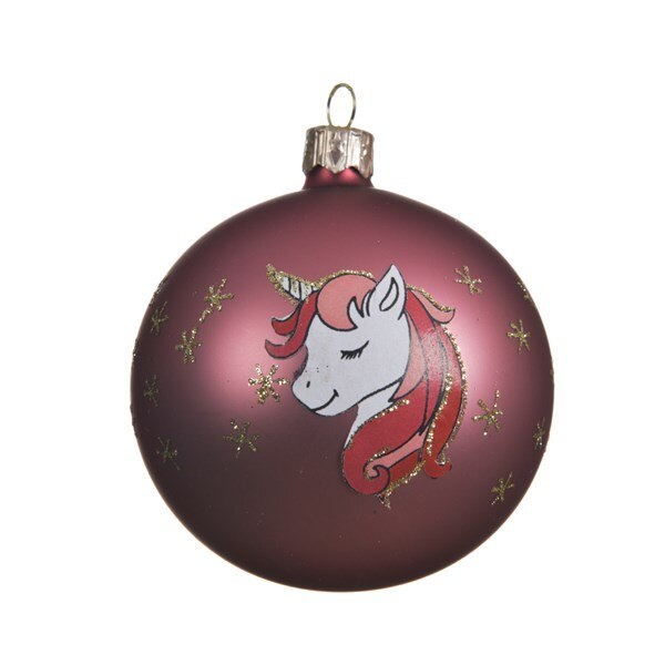 Glob - Sweet Unicorn - Matt Velvet Pink , Rosu, Sticla