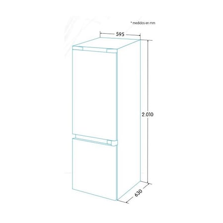 Combina Frigorifica, Edesa, EFC-2033 NF EX, Full No Frost, A+++, 201 x 59.5 cm, 321L (245L + 76L), Inox, 150w, LED
