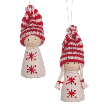 Set 2 figurine din textil de brad Set 2 figurine din textil de brad