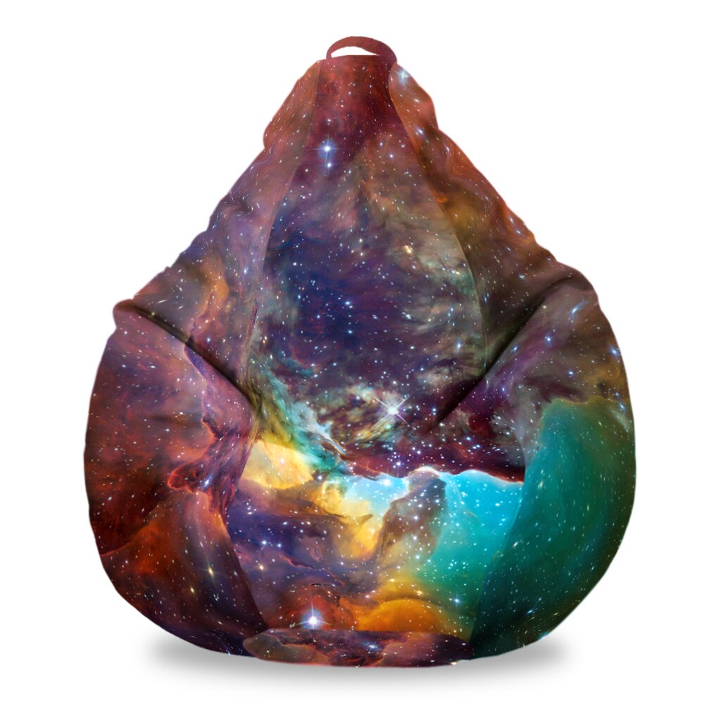 Fotoliu Puf FormTex BEAN BAG Galaxie Nebuloasa tip para XL, cu maner, husa interioara