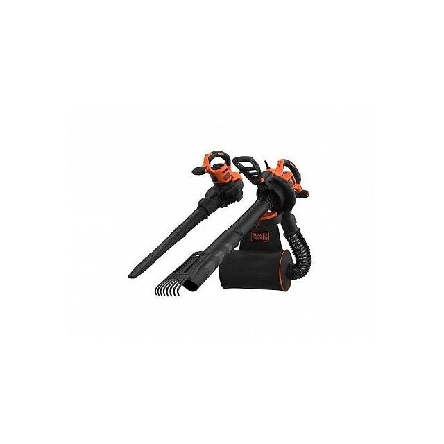 Suflanta si aspirator de gradina, Black & Decker, 3000W, 72 l