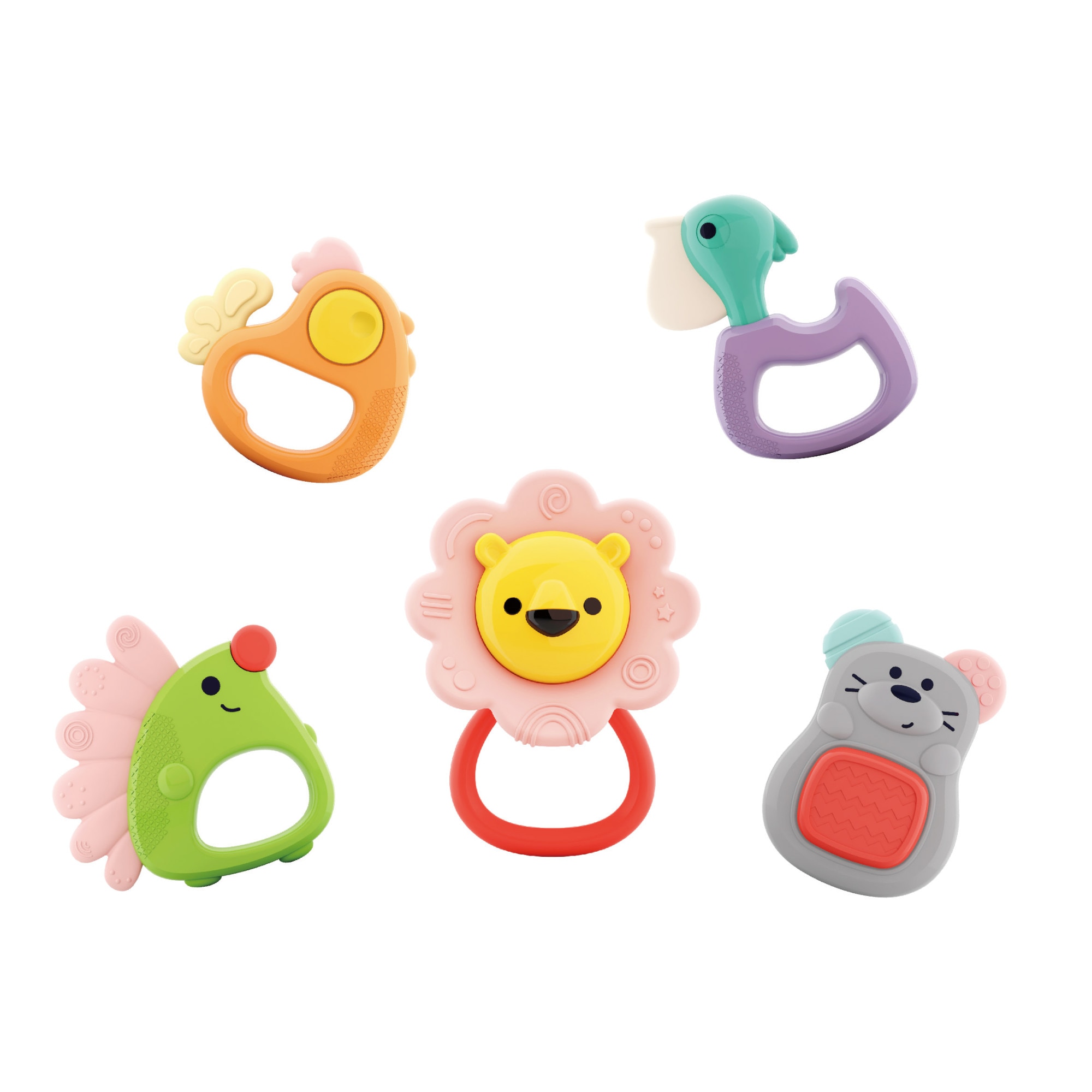 Set 5 jucarii pentru dentitie M-Toys Forest