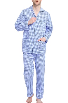 Pijama Barbati GLOBAL, Finet,, Albastru /galben Pijama Barbati GLOBAL, Finet,, Albastru /galben