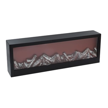 Felinar decorativ tip semineu, 60 x 10 x 20 cm, Negru Felinar decorativ tip semineu, 60 x 10 x 20 cm, Negru