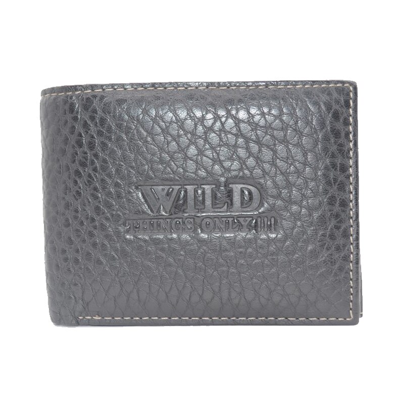 Portofel din piele pentru barbati Wild PPS-25, Negru