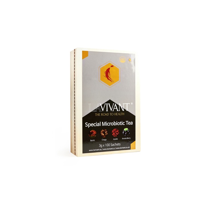 Ceai Special Microbiotic LAVIVANT - 100 plicuri (cutie de lemn)
