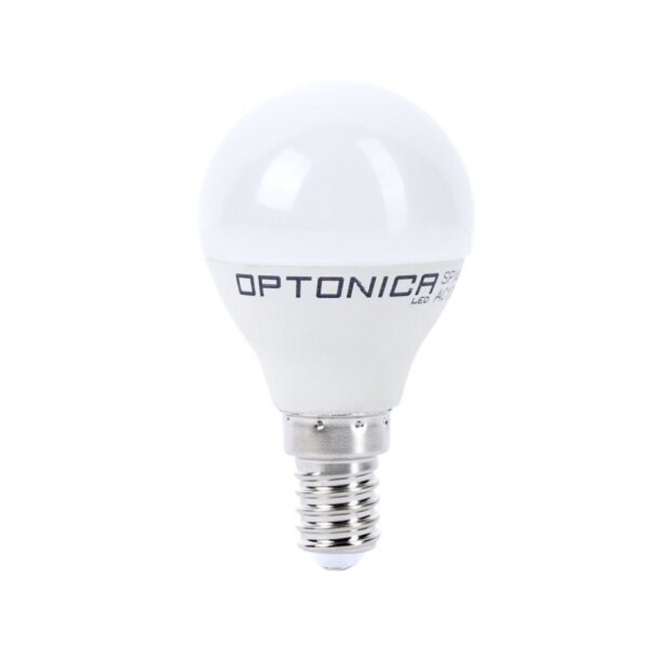 Димируема LED крушка E14 6W (40W), 480 lm, студена светлина (6000K), опал, Optonica
