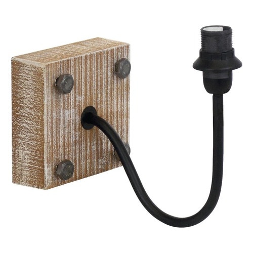 Aplica Vintage Eglo, 1x40W, 18,5 cm, negru/lemn