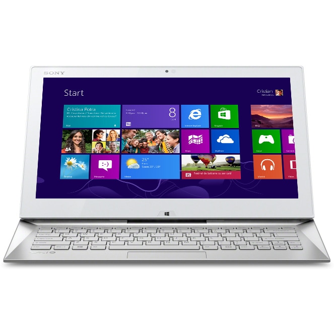 Ultrabook Sony VAIO SVD1321L2EW.EE9 cu procesor Intel® Core™ i5-4200U  1.60GHz, Haswell, 4GB, SSD 128GB, Intel® HD Graphics, Microsoft Windows 8,  White - eMAG.ro