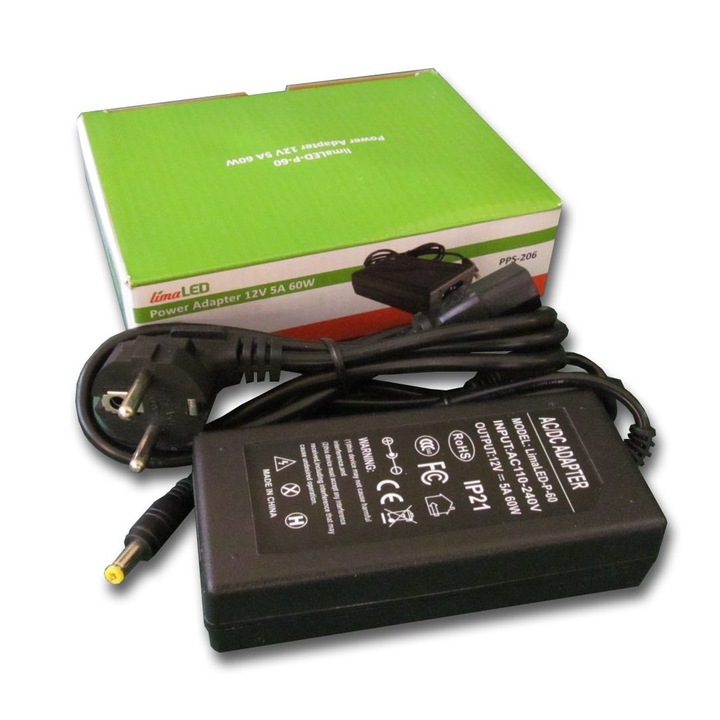 Захранване limaLED за LED Ленти с PVC Корпус 60W 5A