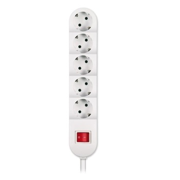 Prelungitor 5xShuko cu intrerupator 3,6kw 16A 3x1,5mm 3M Alb ELVON Prelungitor 5xShuko cu intrerupator 3,6kw 16A 3x1,5mm 3M Alb ELVON