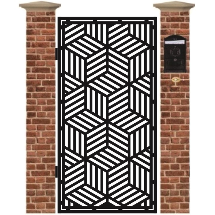 Poarta pietonala din tabla debitata cu plasma MAX CUB 1940 x 990 mm