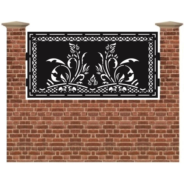 Panou de gard mic din tabla debitata cu plasma MAX 33 990 x 1940 mm