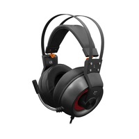 Casti Gaming cu fir White Shark CARACAL Over-Ear, Stereo, 50mm Driver, Microfon Omnidirectional, Control Volum pe Fir, Cablu braided 2,2m, Compatibil PC prin 2xjack 3,5mm+USB pentru Iluminare LED, Adaptor 1xJack 4 Pini Inclus pentru PS4/5, XBOX