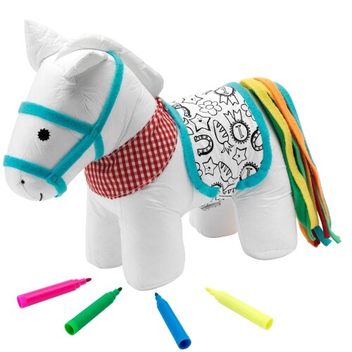 Calut Imaginarium Koloro Pony pentru pictat, din material lavabil, cu 4 markere