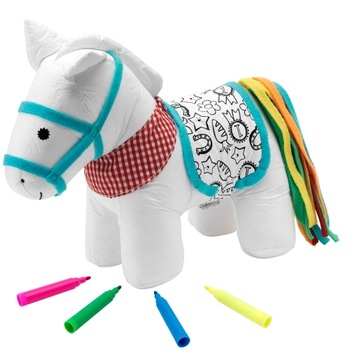 Calut Imaginarium Koloro Pony pentru pictat, din material lavabil, cu 4 markere Calut Imaginarium Koloro Pony pentru pictat, din material lavabil, cu 4 markere