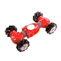 Masina de curse tip off-road, twist Climbing, drifturi, rasuciri, acrobatii, muzica si sunete ce poate fi controlata din telecomanda sau ceas gravitational, rosu