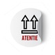 Etichete ATENTIE, 100 buc, PVC, 5x5 cm