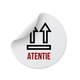 Etichete ATENTIE, 100 buc, PVC, 5x5 cm