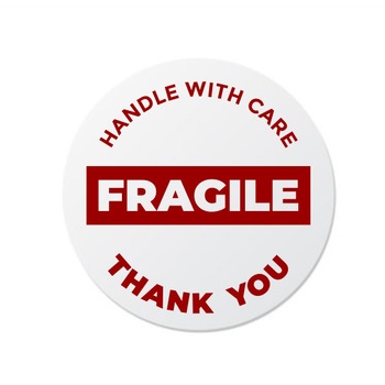 Etichete FRAGILE 2, 100 buc, PVC, 5x5 cm Etichete FRAGILE 2, 100 buc, PVC, 5x5 cm