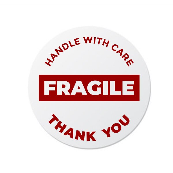 Etichete FRAGILE 2, 100 buc, PVC, 10x10 cm