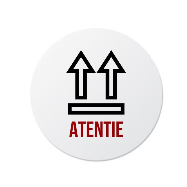 Etichete ATENTIE, 100 buc, PVC, 10x10 cm